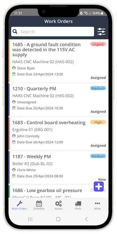 Zoidii CMMS Work Order on Mobile App