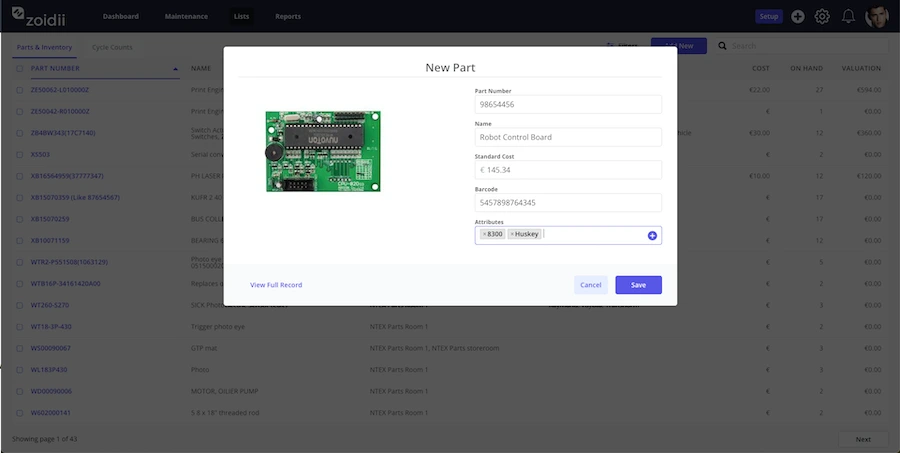 Zoidii Add New Part