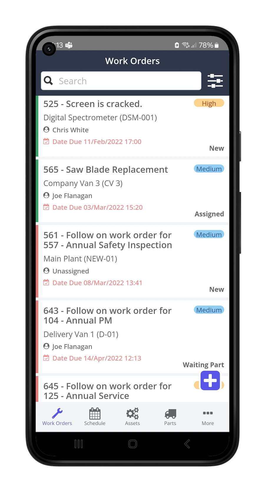 Work Orders in Mobile CMMS