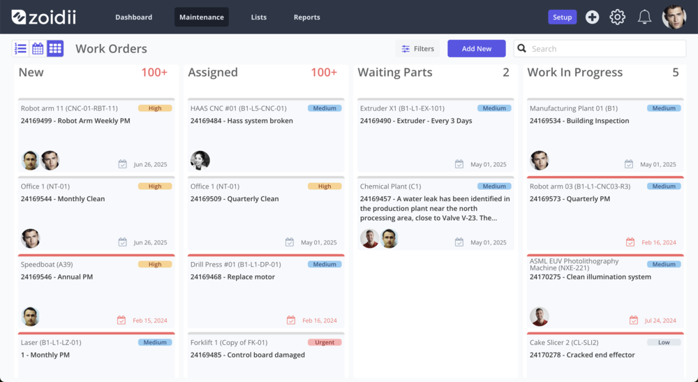 Work Order Kanban