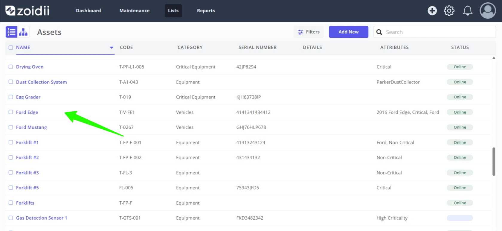 Set an Asset Offline Online - 2