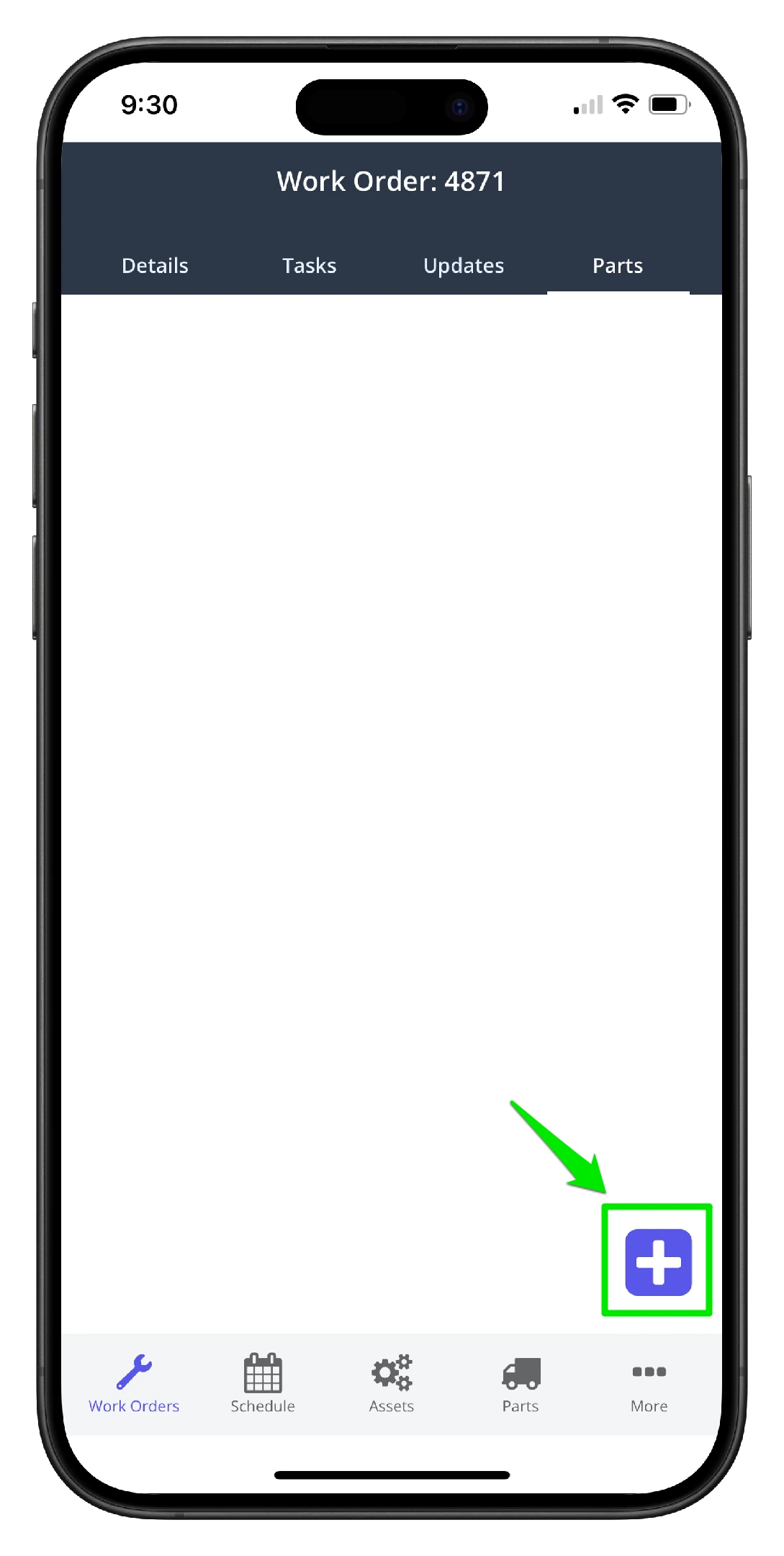 Add a Part to a Work Order on Mobile - 2