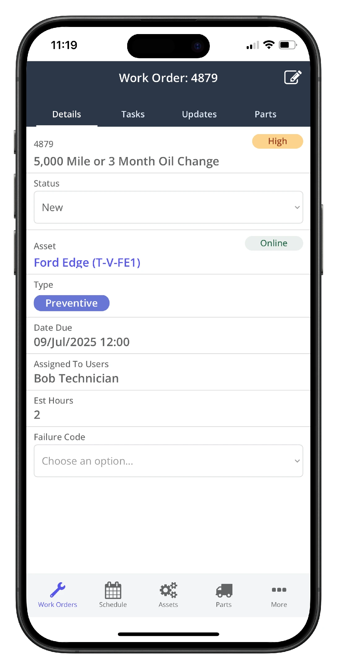 Edit Work Order on Mobile - 5