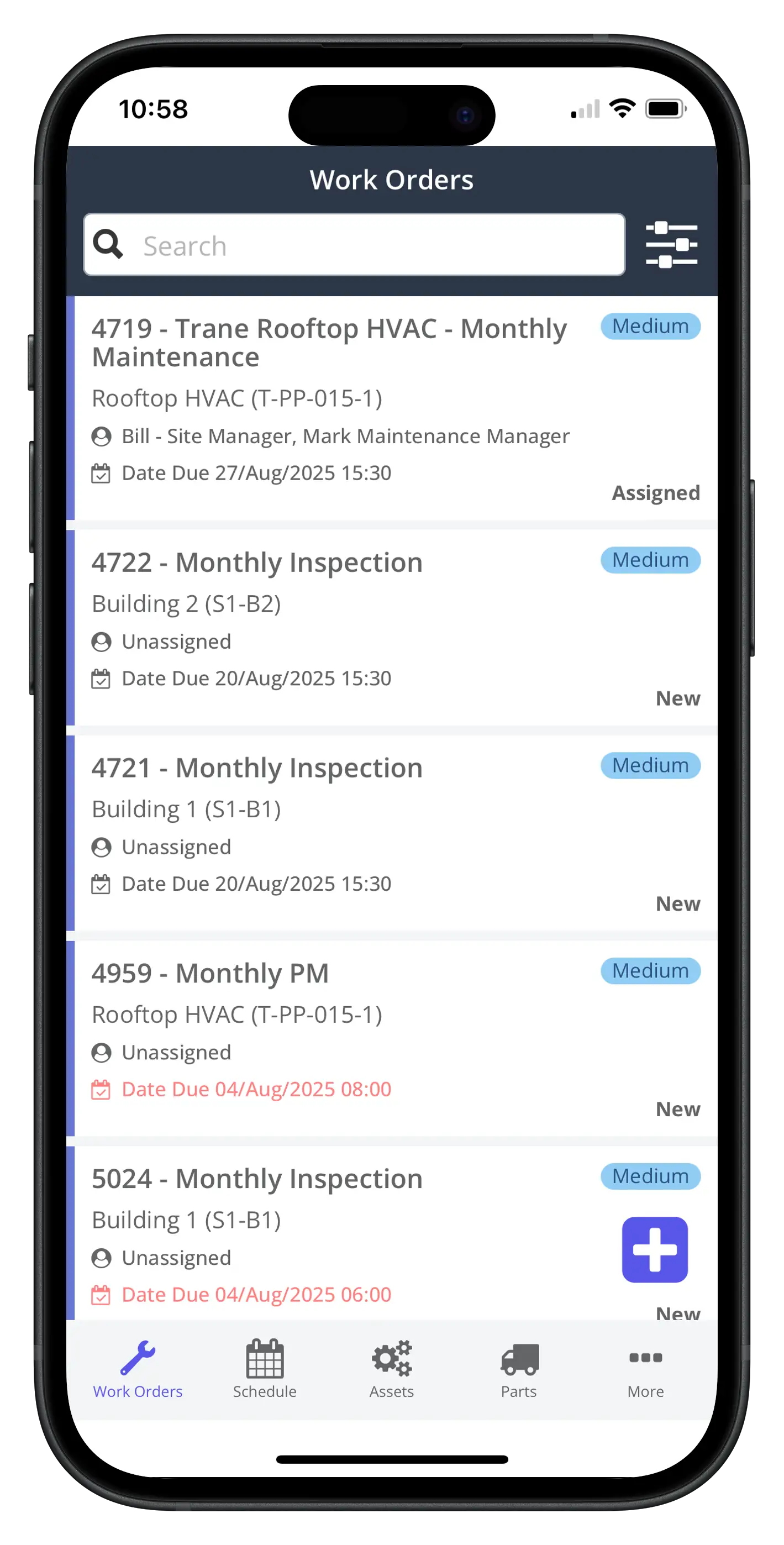 Update work orders on the move
