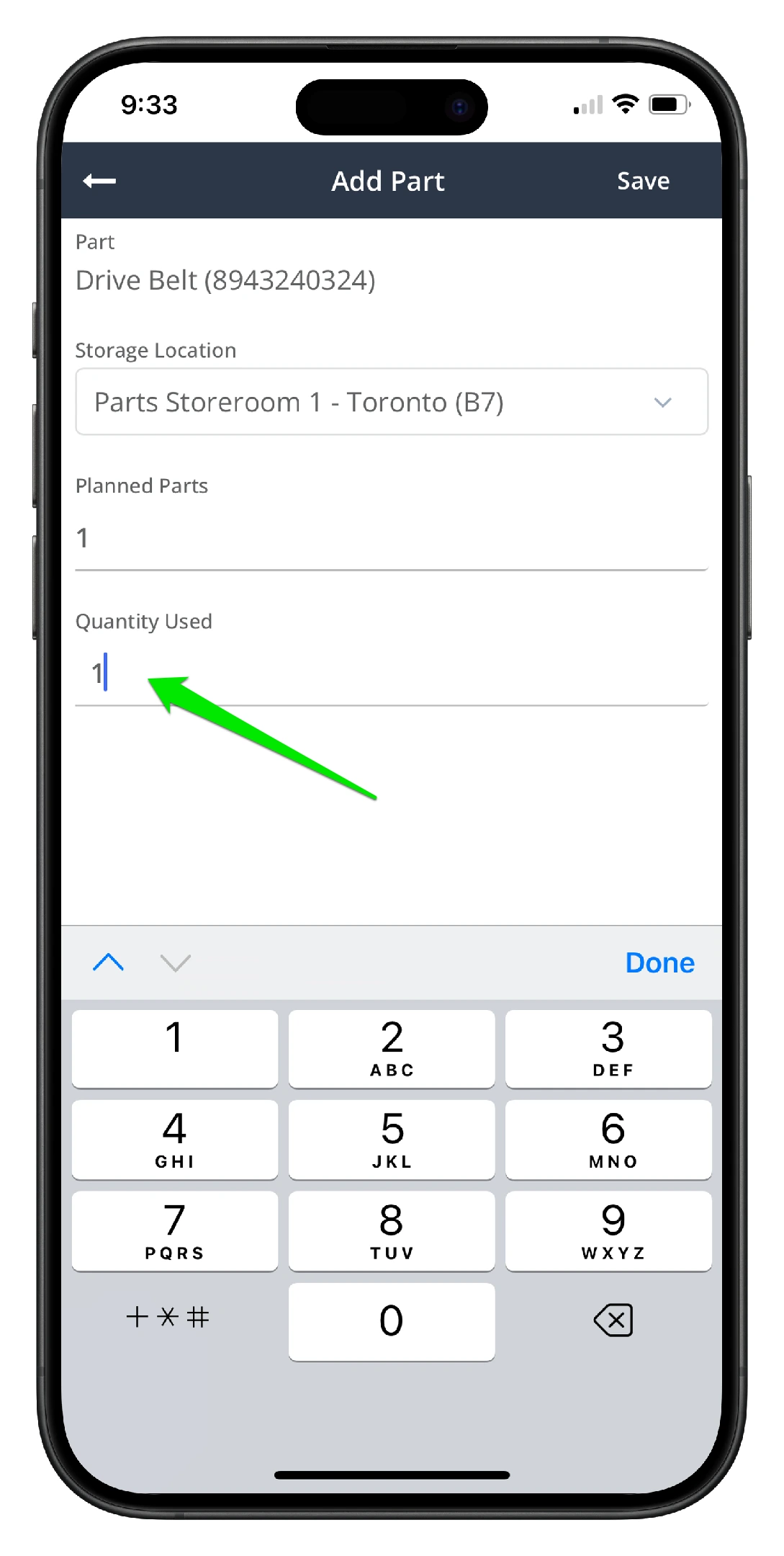 Add a Part to a Work Order on Mobile - 8-portrait