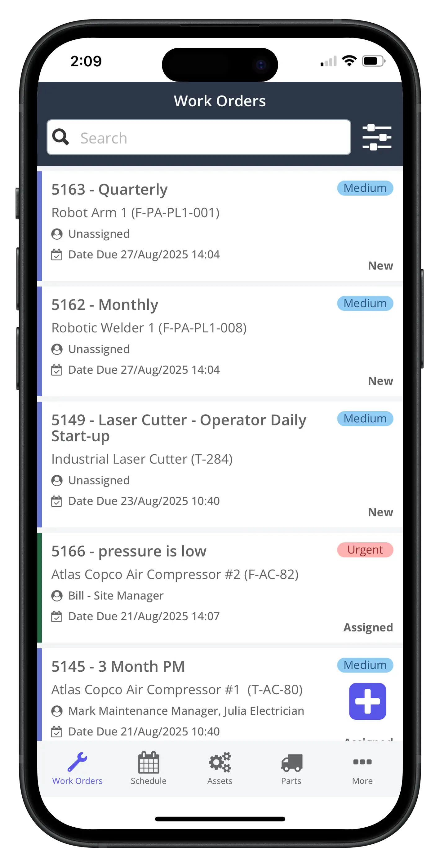 CMMS Mobile App for Manufacturing